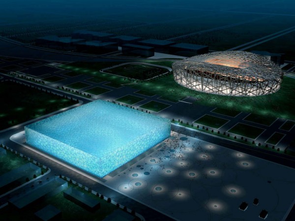 to olimpiako stadio tou pekinou metatrapike se water park 1