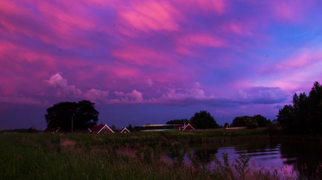 o ouranos pano apo tin ollandia timelapse
